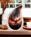 Red Phoenix Cremation Urn for ashes