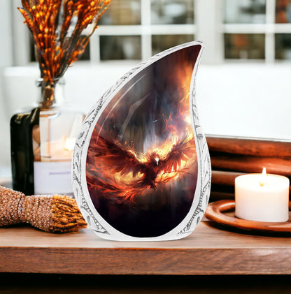 Red Phoenix Cremation Urn for ashes