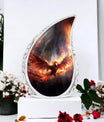 Red Phoenix Cremation Urn for ashes