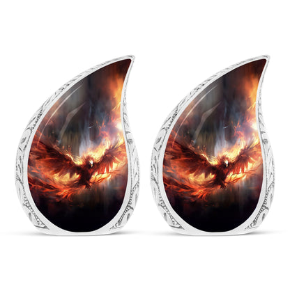 Red Phoenix Cremation Urn for ashes