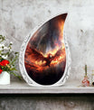 Red Phoenix Cremation Urn for ashes
