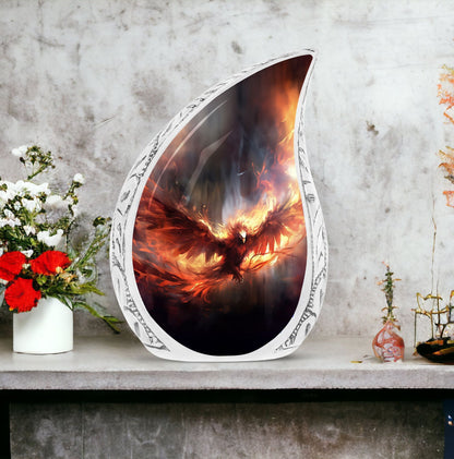 Red Phoenix Cremation Urn for ashes