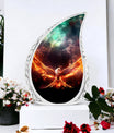 Aluminium White Phoenix Memorial Urn.