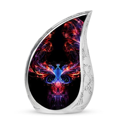 Colorful 3-inch phoenix designed cremation urn