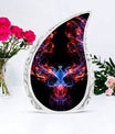 Colorful 3-inch phoenix designed cremation urn