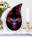 Colorful 3-inch phoenix designed cremation urn