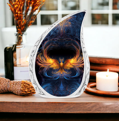 3-inch Yellow Phoenix Classic Urn for Mother's Ashes.