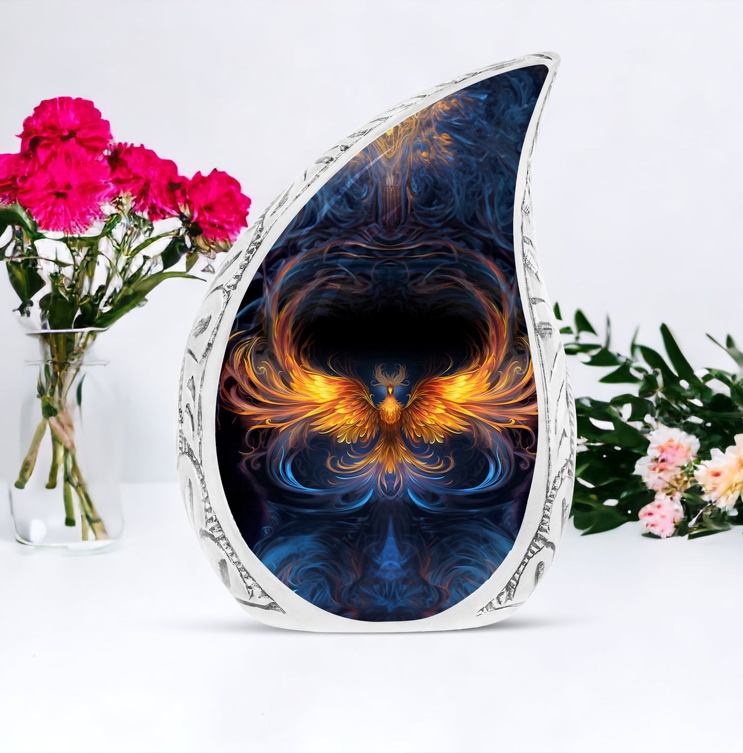 3-inch Yellow Phoenix Classic Urn for Mother's Ashes.