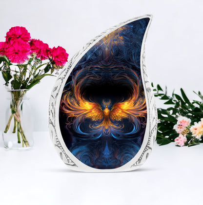 3-inch Yellow Phoenix Classic Urn for Mother's Ashes.