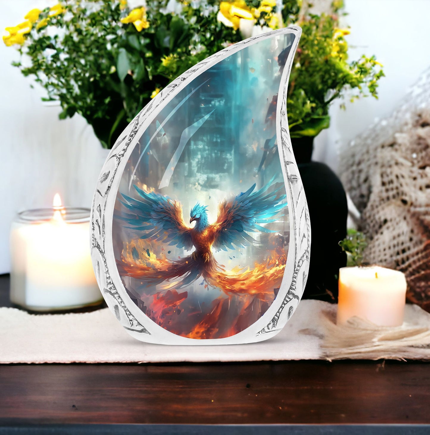 Blue Phoenix classic Cremation urn