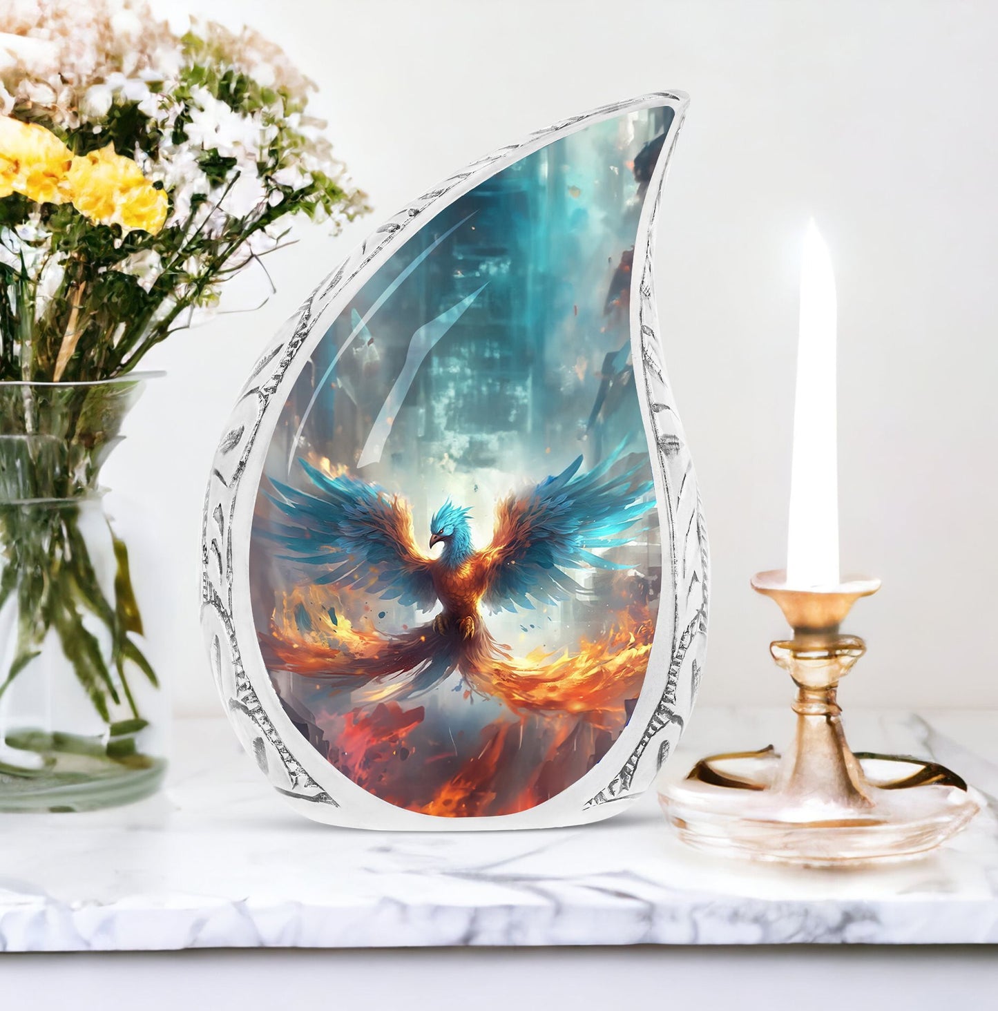 Blue Phoenix classic Cremation urn