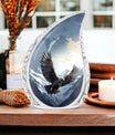 Classic design 3 inch flying eagle urn for human ashes.