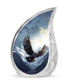 Classic design 3 inch flying eagle urn for human ashes.
