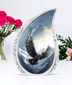 Classic design 3 inch flying eagle urn for human ashes.