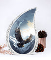 Classic design 3 inch flying eagle urn for human ashes.