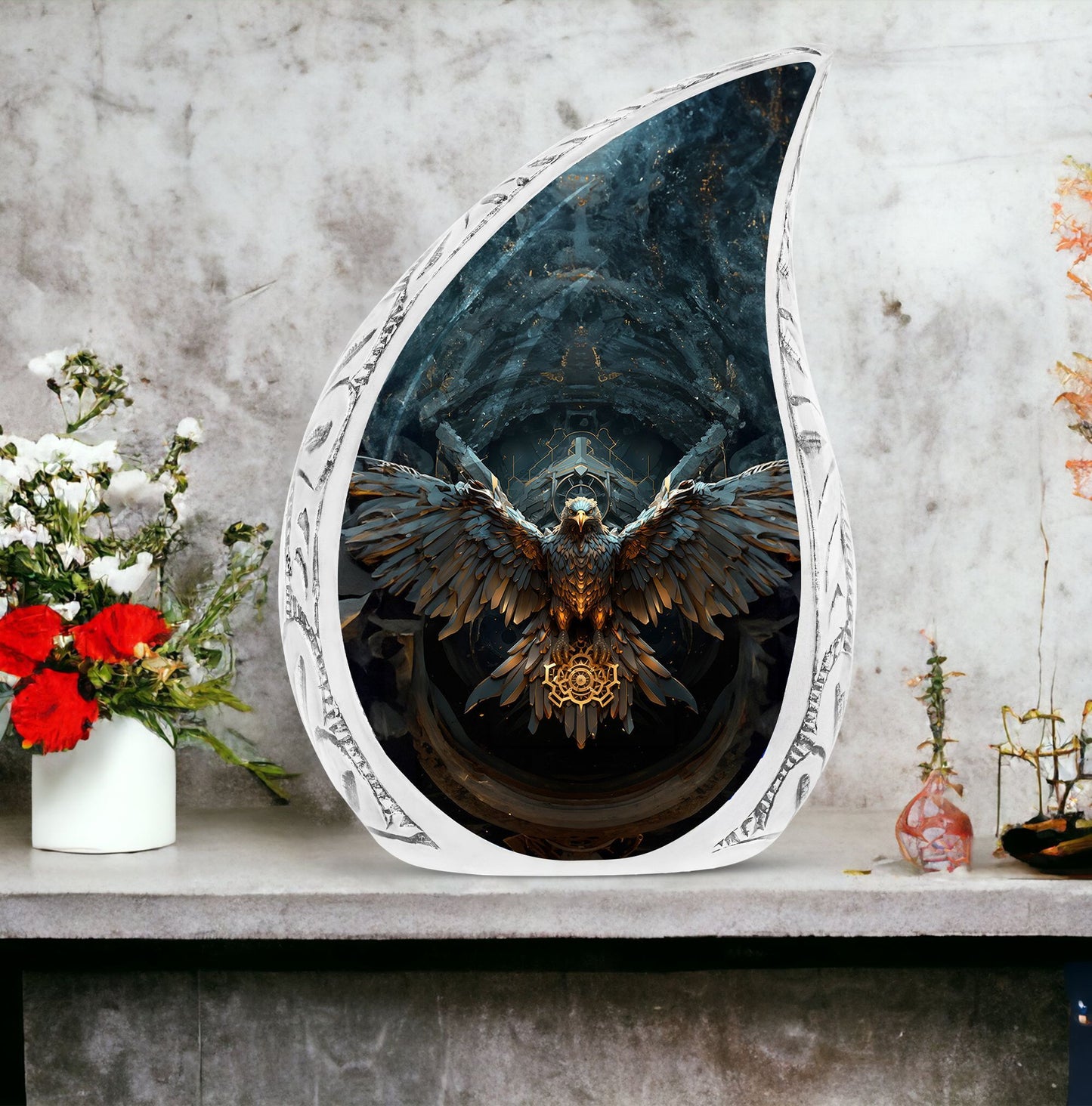 3 inch Classic Aluminium Eagle Guarding Urn