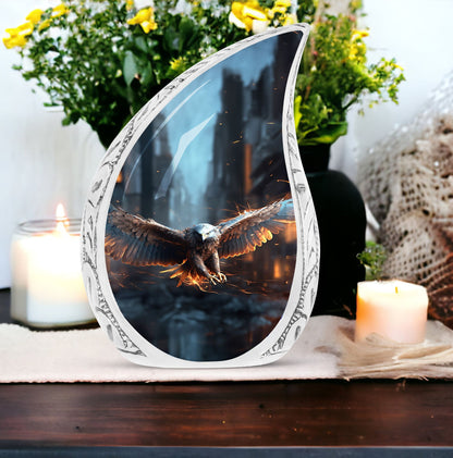 3-Inch Classic Eagle Cremation Urn made of Aluminium