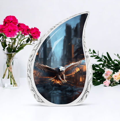 3-Inch Classic Eagle Cremation Urn made of Aluminium