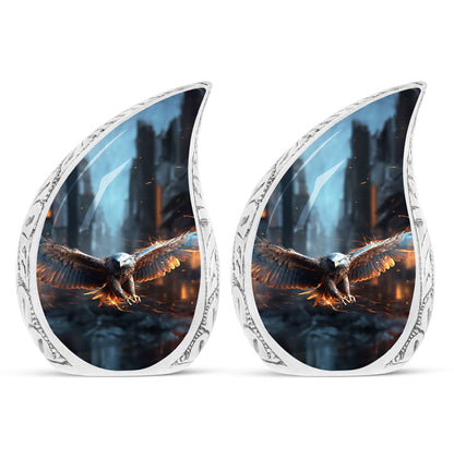 3-Inch Classic Eagle Cremation Urn made of Aluminium