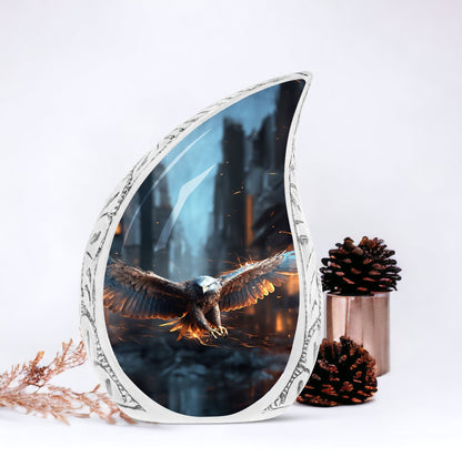 3-Inch Classic Eagle Cremation Urn made of Aluminium