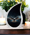 Classic Design Eagle Urn, Personalized Aluminium Cremation Urn.