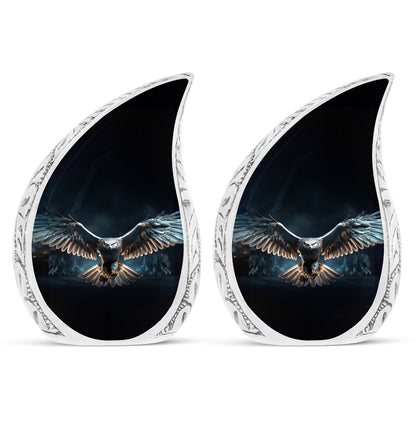 Classic Design Eagle Urn, Personalized Aluminium Cremation Urn.