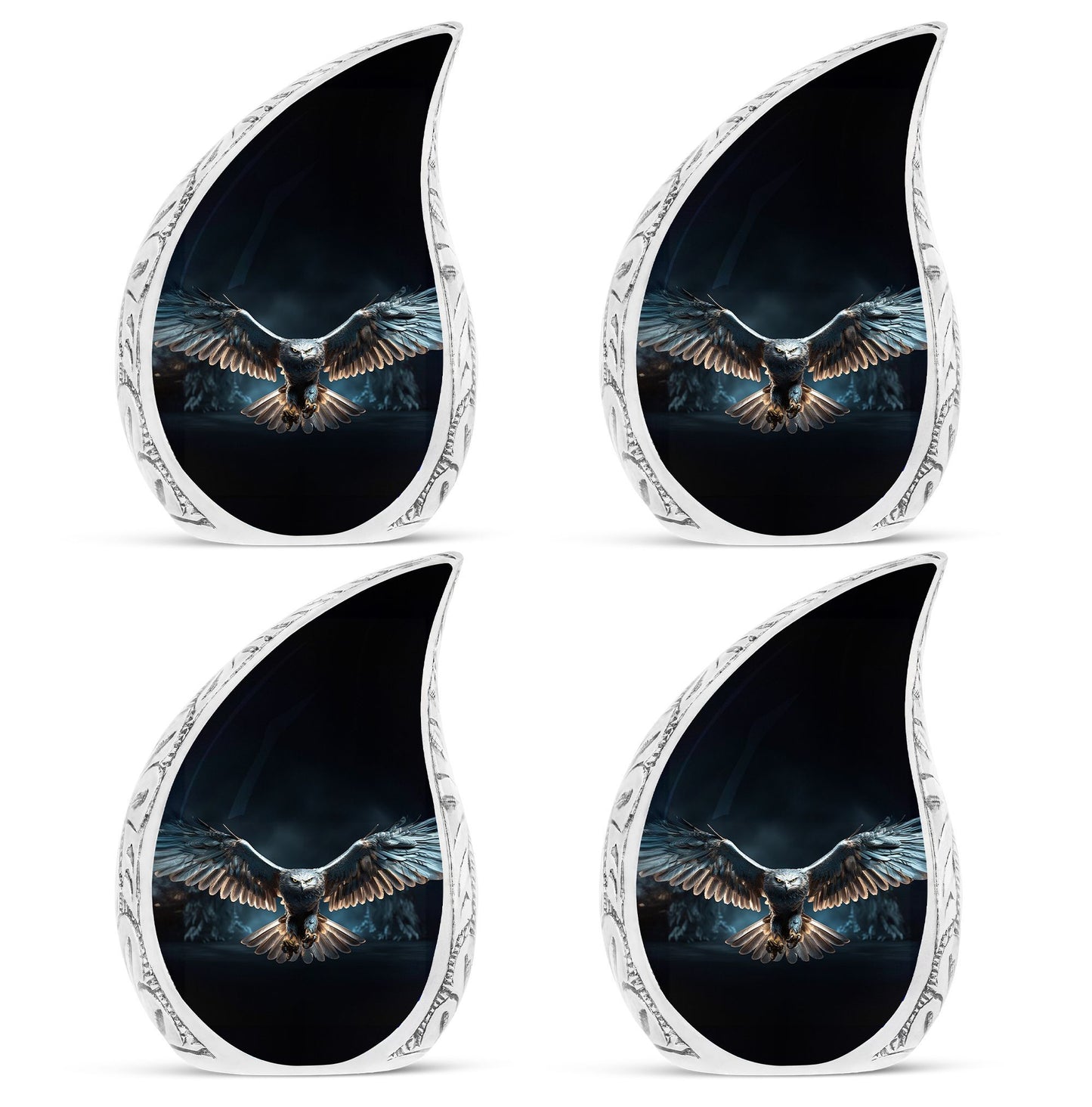 Classic Design Eagle Urn, Personalized Aluminium Cremation Urn.