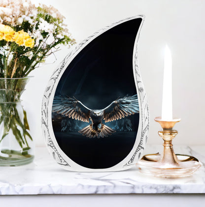 Classic Design Eagle Urn, Personalized Aluminium Cremation Urn.