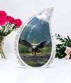 Eagle Urn for Ashes, made from Aluminium.