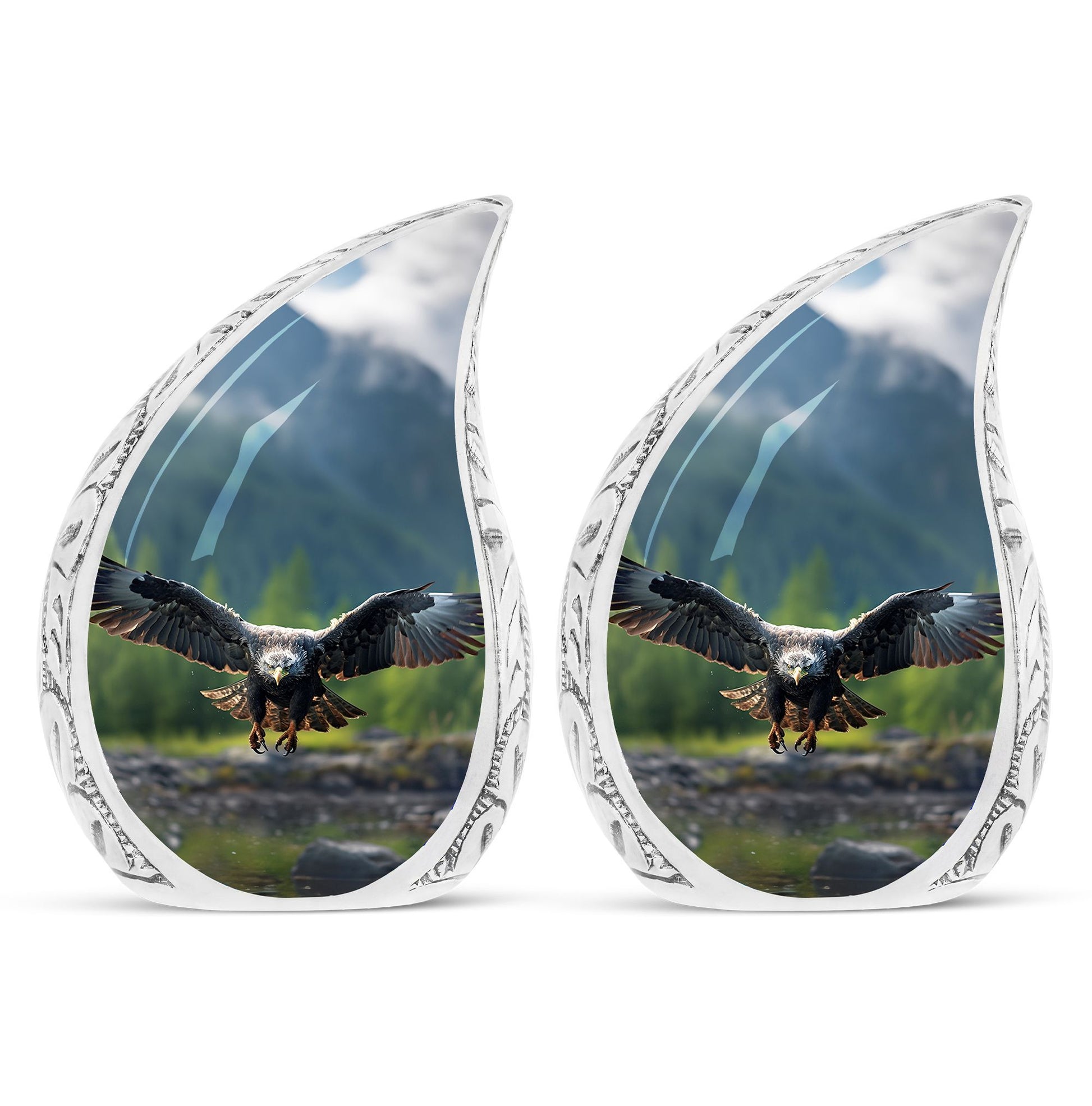 Eagle Urn for Ashes, made from Aluminium.
