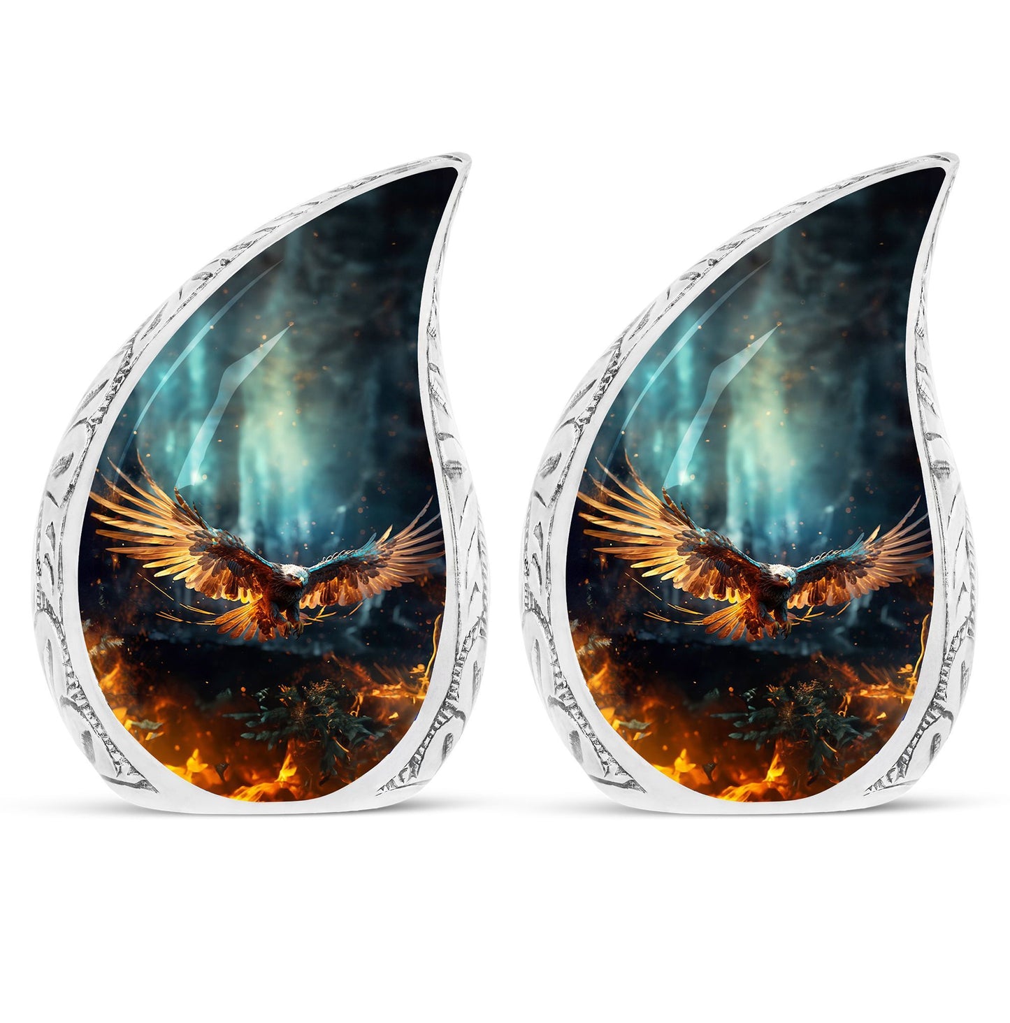 Classic Eagle Urn for human cremation ashes containment