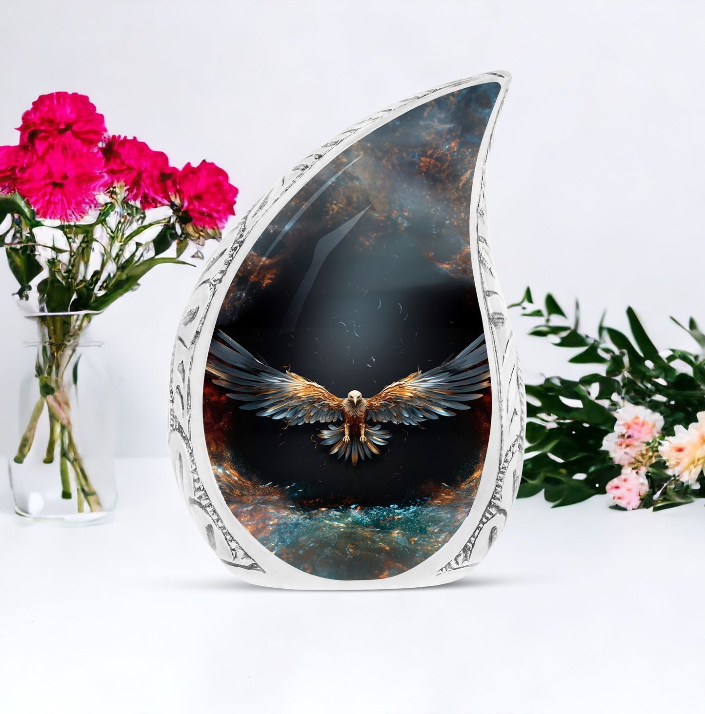 Classic 3-inch Eagle Cremation Urn For Storing Human Ashes.
