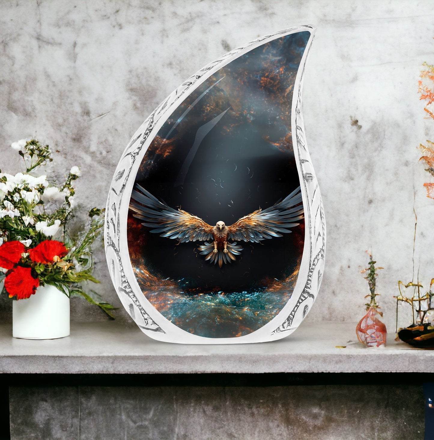 Classic 3-inch Eagle Cremation Urn For Storing Human Ashes.