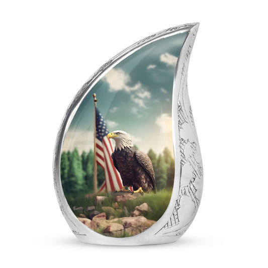 Elegant 10-inch Eagle Cremation Urn; large