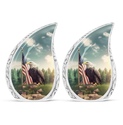 Elegant 10-inch Eagle Cremation Urn; large