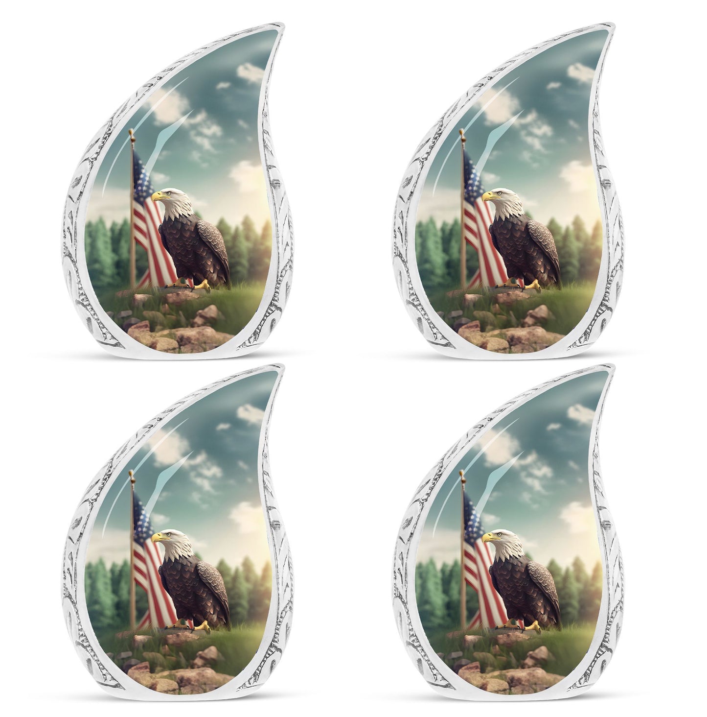 Elegant 10-inch Eagle Cremation Urn; large