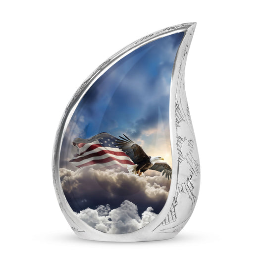 Eagle Memorial Urn designed for ashes.