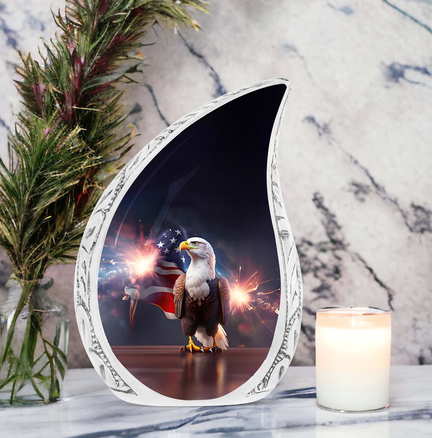 Classic 3-inch personalized Eagle Urn.