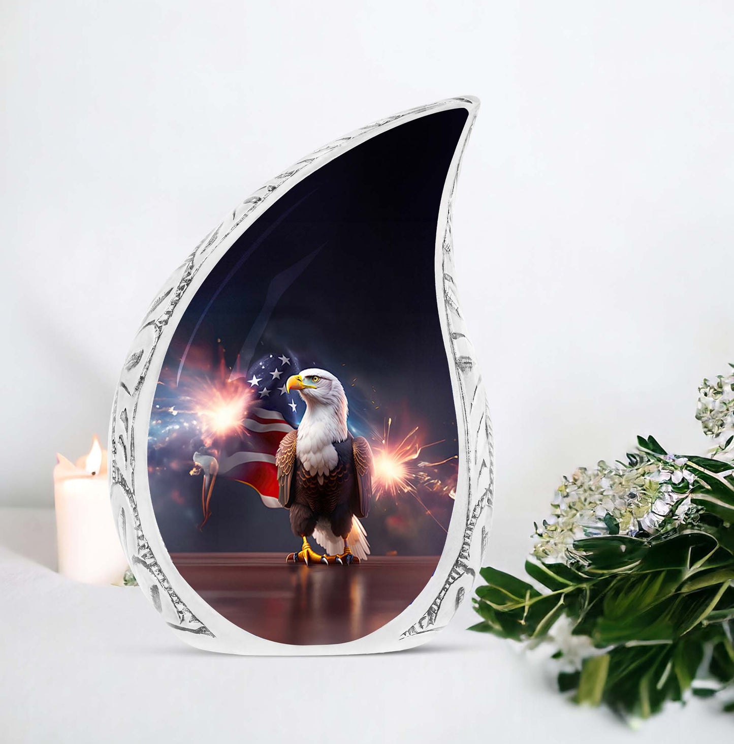 Classic 3-inch personalized Eagle Urn.