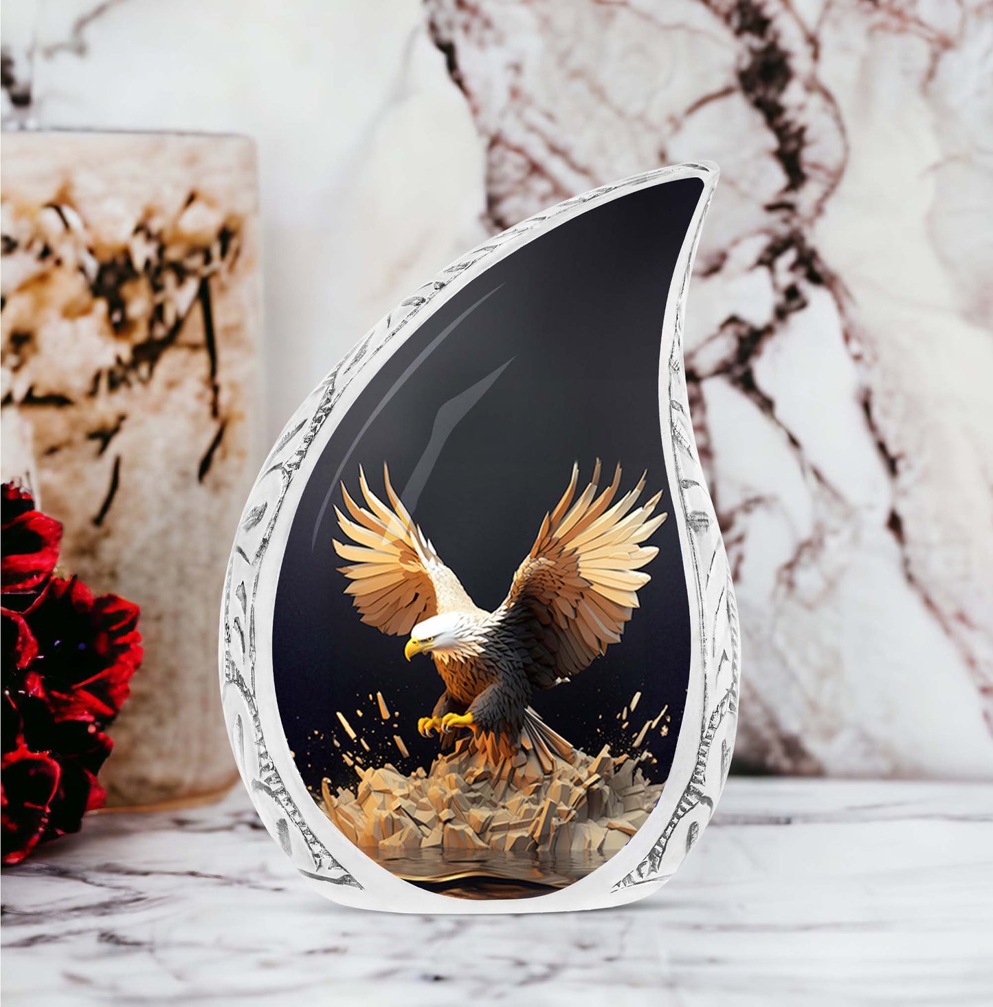 Classic large Eagle Cremation urn, suitable for burial