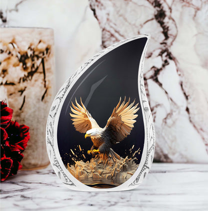Classic large Eagle Cremation urn, suitable for burial