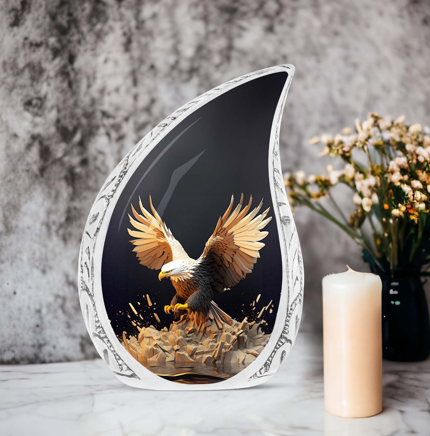 Classic large Eagle Cremation urn, suitable for burial