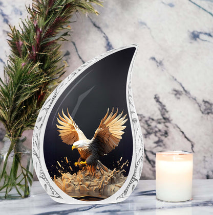 Classic large Eagle Cremation urn, suitable for burial
