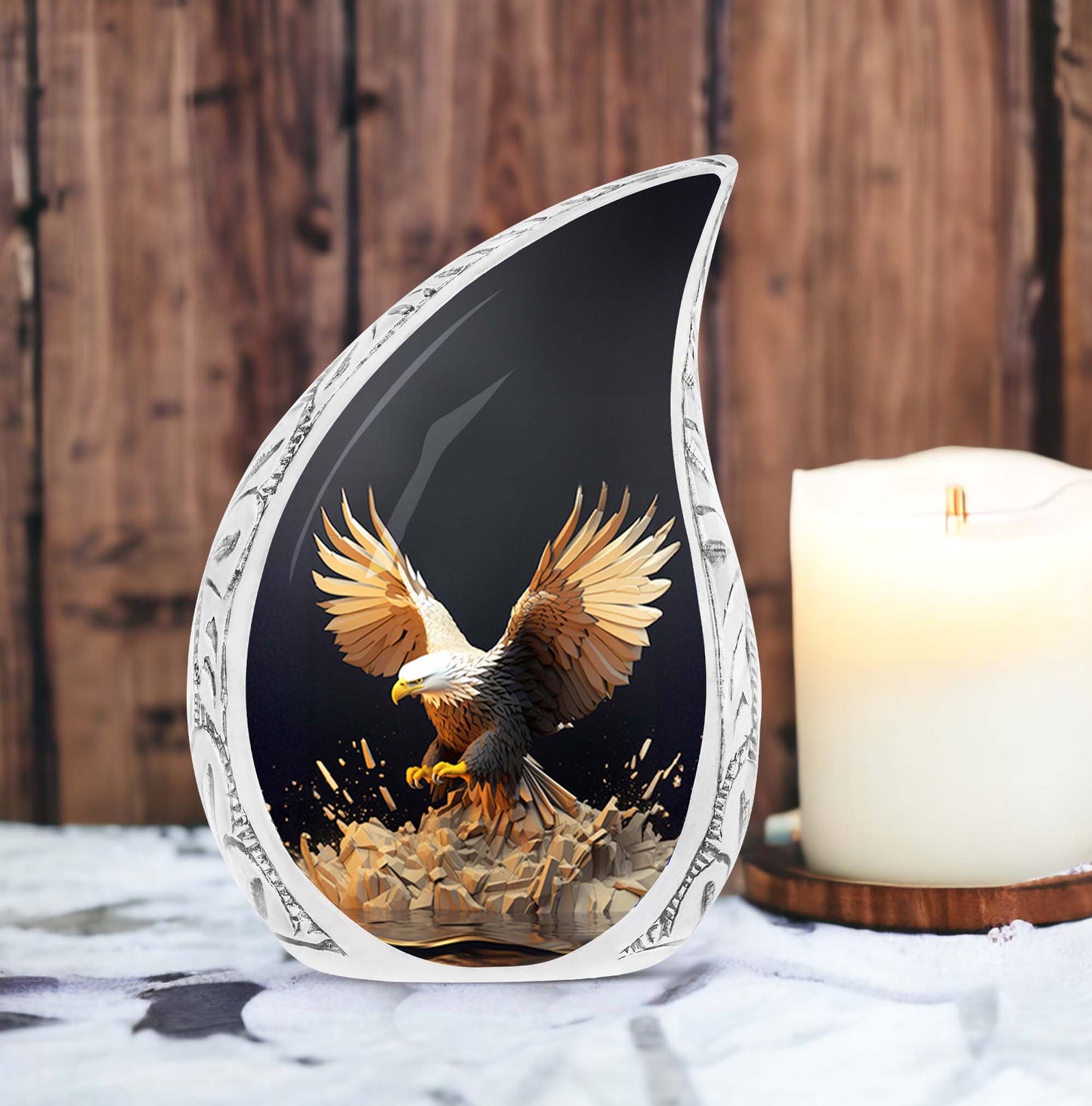 Classic large Eagle Cremation urn, suitable for burial