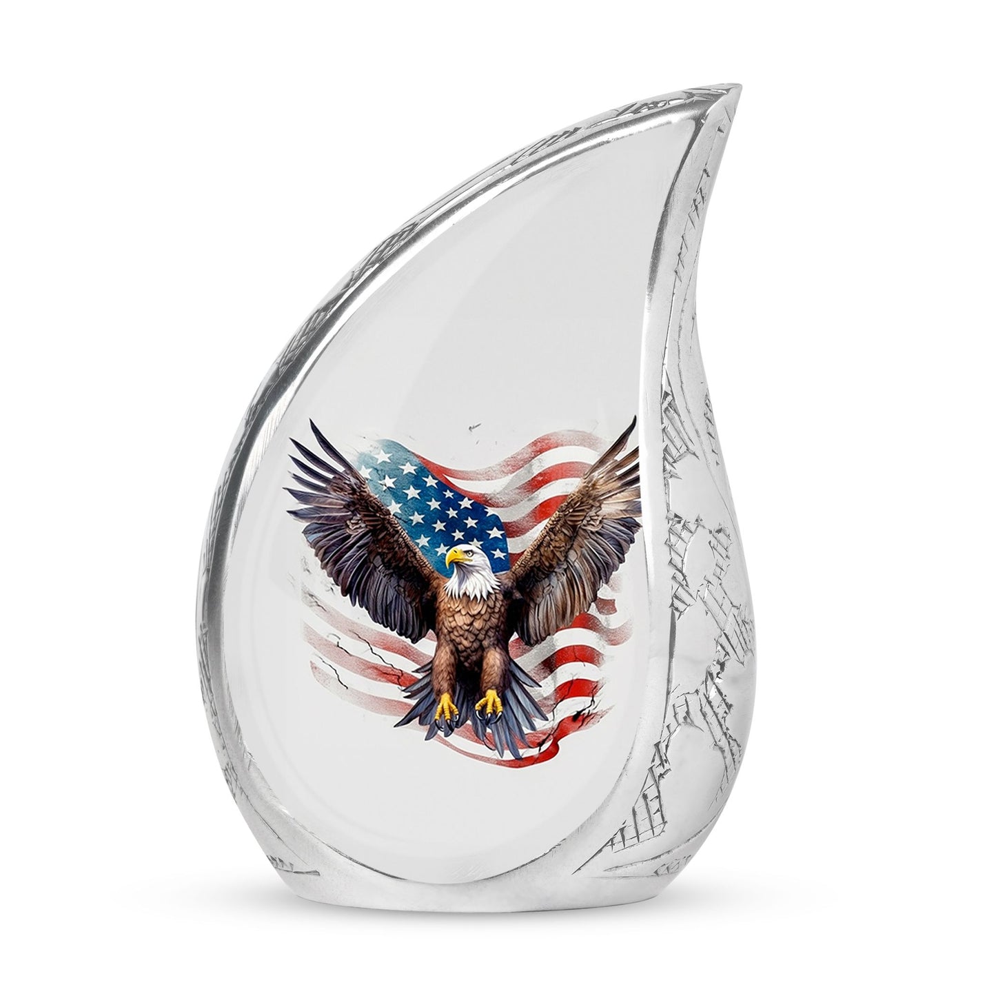 Classic 3-inch large Eagle Urn in Aluminium for Human Ashes