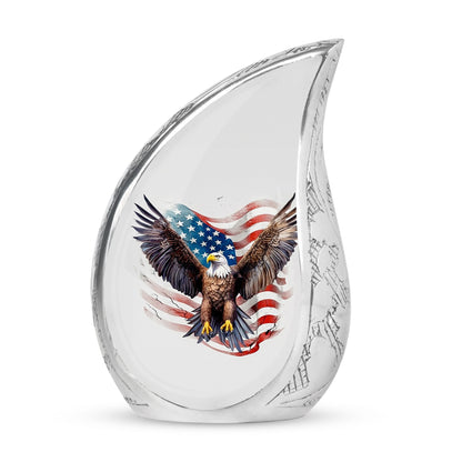Classic 3-inch large Eagle Urn in Aluminium for Human Ashes