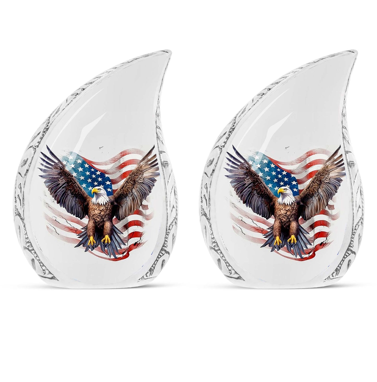 Classic 3-inch large Eagle Urn in Aluminium for Human Ashes