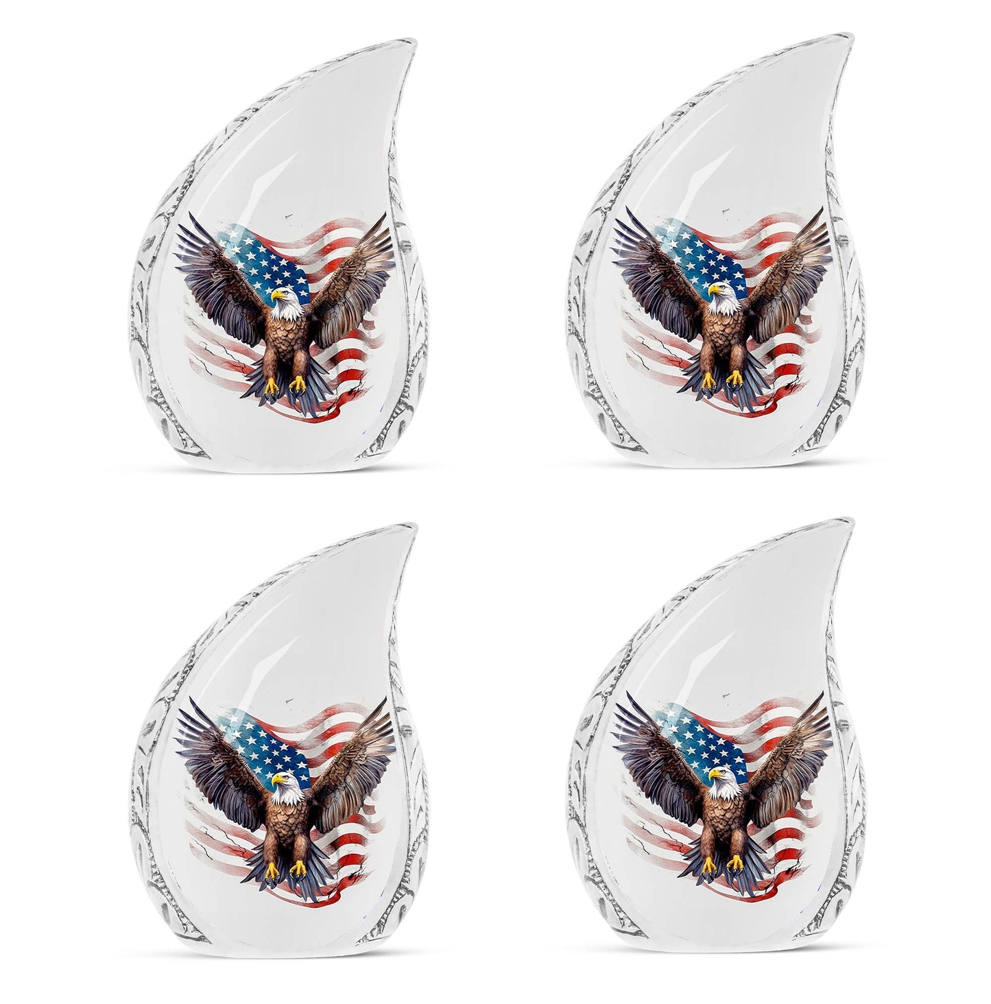 Classic 3-inch large Eagle Urn in Aluminium for Human Ashes
