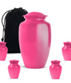 Bright Pink Large Customizable Cremation Urn for Adult Human Ashes