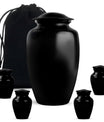 Black Personalized Urn - Beautifully Handcrafted Urns For Human Ashes